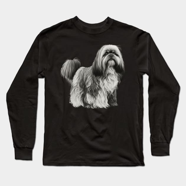 Lhasa apso Long Sleeve T-Shirt by KhalidArt